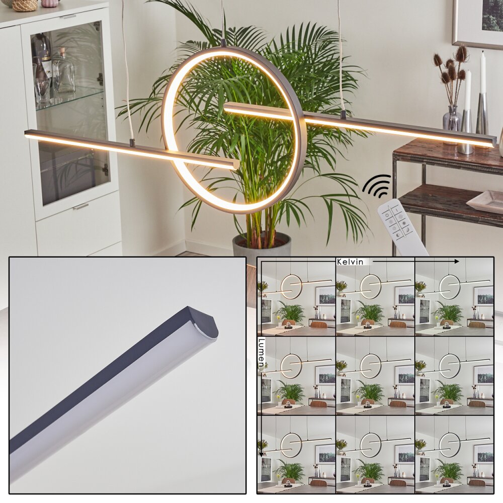 Alelua Pendelbelysning LED Grått, 1-ljuskällor, Fjärrkontroll main product photo