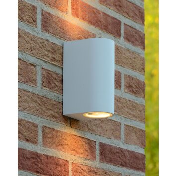Lucide ZARO vägglampa utomhus Vit, 2-ljuskällor