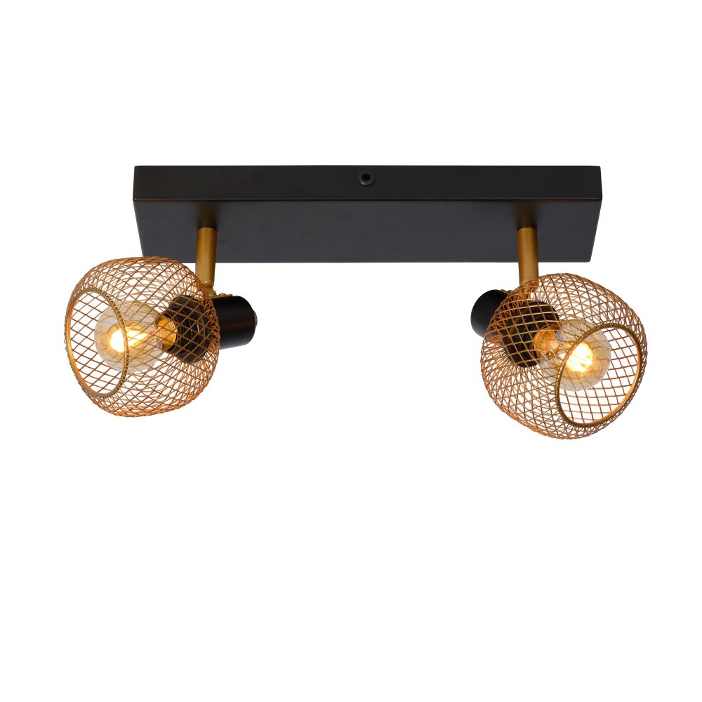 Lucide MAREN Taklampa Guld, Mässing, Svart, 2-ljuskällor main product photo