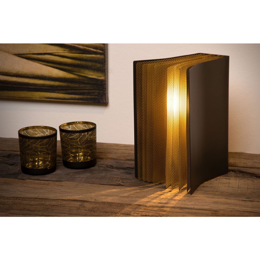 Lucide LIVRET Bordslampa Guld, Svart, 1-ljuskällor main product photo