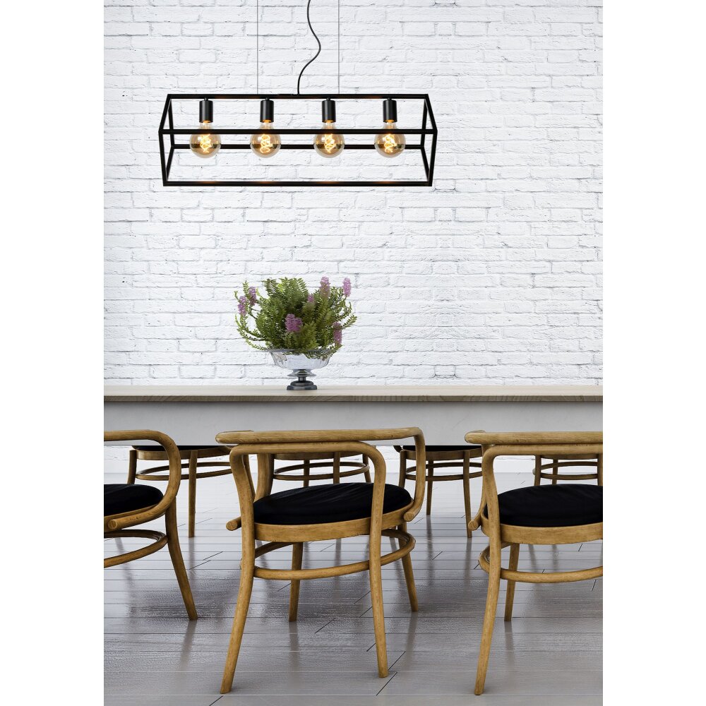 Lucide FABIAN Pendelbelysning Svart, 4-ljuskällor main product photo