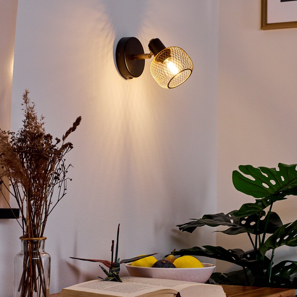 Pipisu Vägglampa Guld, Mässing, Svart, 1-ljuskällor main product photo