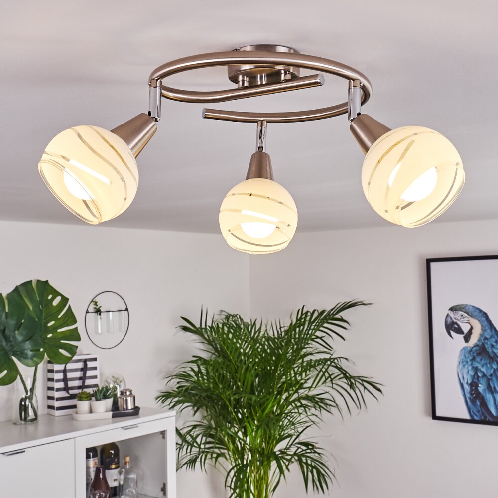 Warga Taklampa, Takstrålkastare LED Nickel matt, 3-ljuskällor main product photo