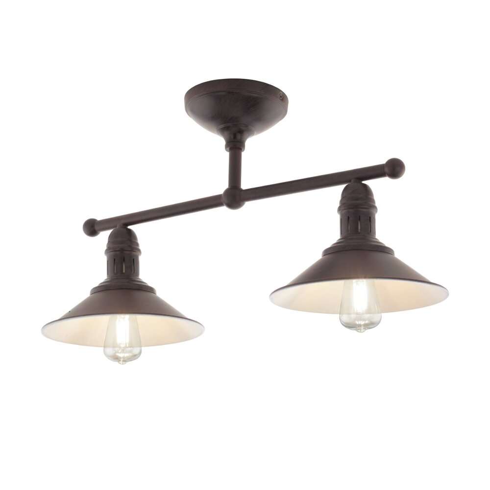 Eglo Lampor STOCKBURY Taklampa Brun, cremefärgad, 2-ljuskällor main product photo