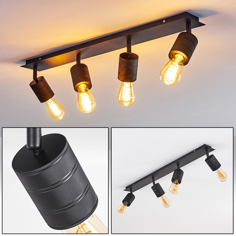 Ajaccio Taklampa, Takstrålkastare Svart, 4-ljuskällor main product photo