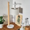 Geelong Bordslampa Trä ljus, Vit, 1-ljuskällor