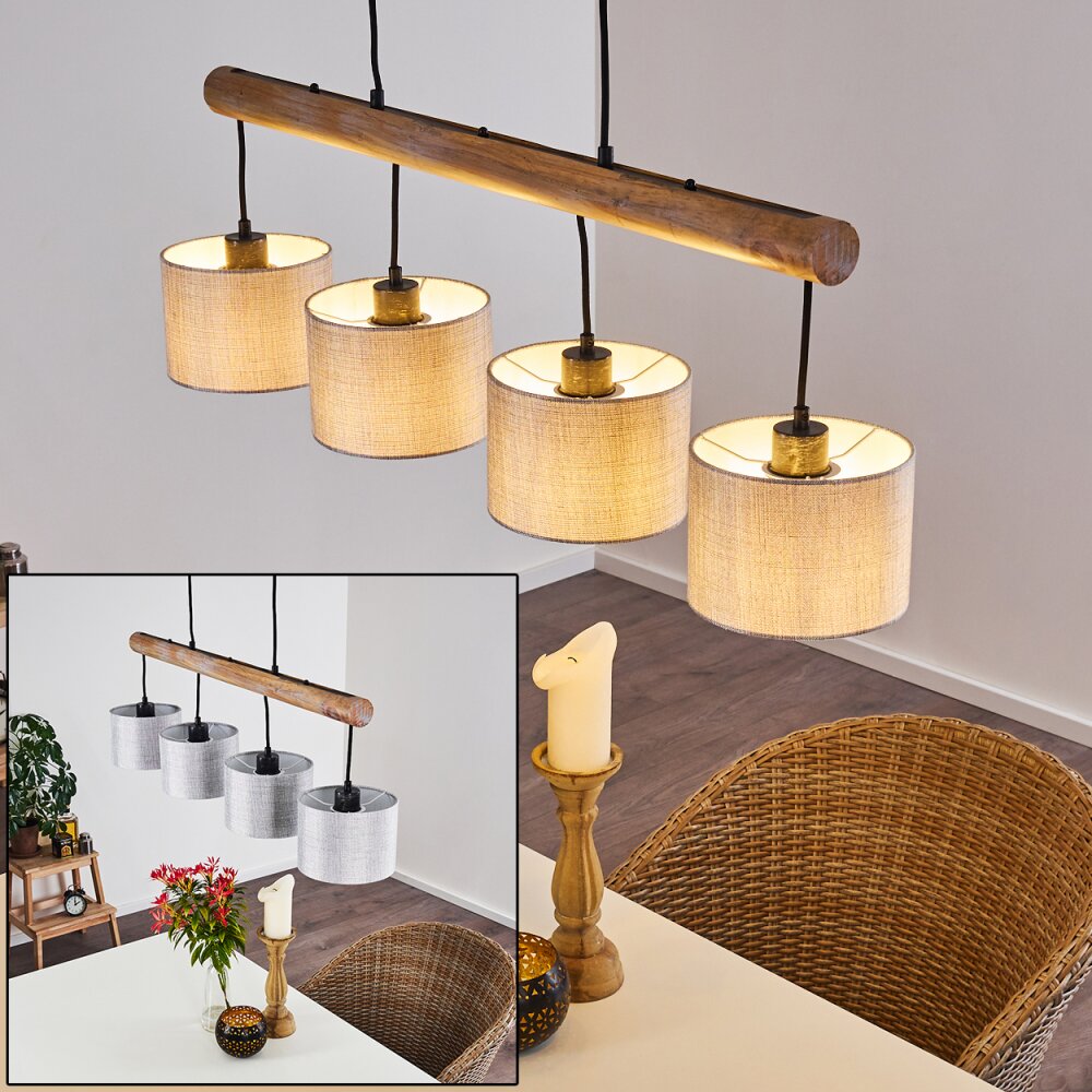 Adelboden Pendelbelysning Trä ljus, Svart, 4-ljuskällor main product photo