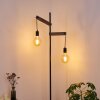 Aarhus Golvlampa Trä mörkt, Svart, 2-ljuskällor