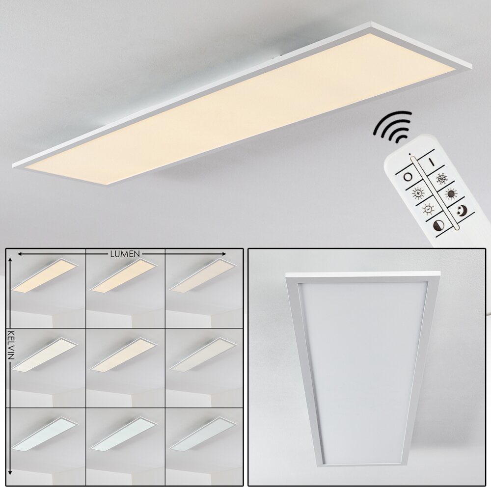 Salmi Taklampa, Panel LED Vit, 1-ljuskällor, Fjärrkontroll main product photo
