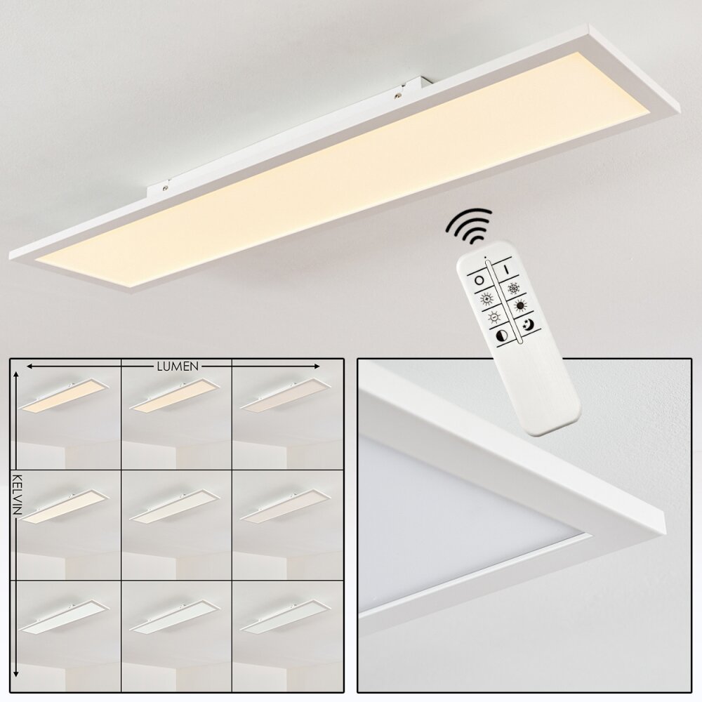 Salmi Taklampa, Panel LED Vit, 1-ljuskällor, Fjärrkontroll main product photo