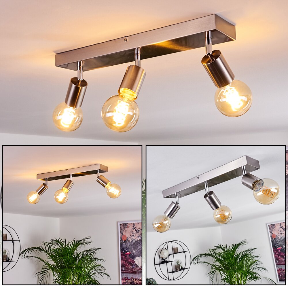 Tulla Taklampa, Takstrålkastare Nickel matt, 3-ljuskällor main product photo