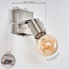 Tulla Vägglampa Nickel matt, 1-ljuskällor