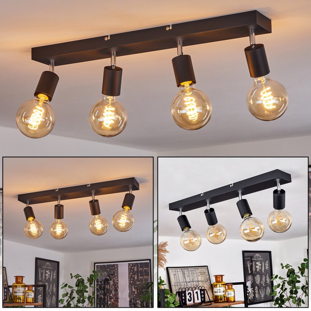 Tulla Taklampa, Takstrålkastare Svart, 4-ljuskällor main product photo