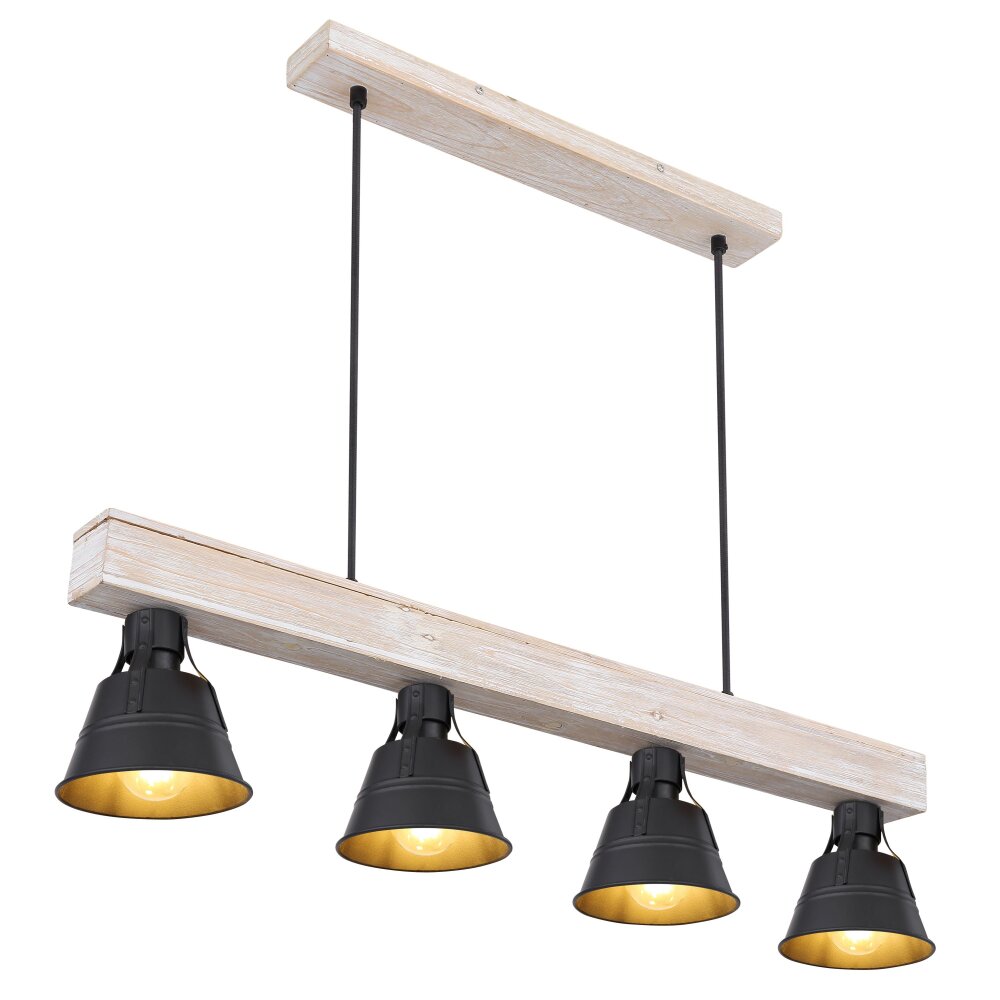 Globo GÜNTHER Pendelbelysning Guld, Vit, 4-ljuskällor main product photo