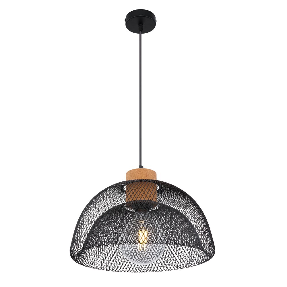 Globo VITIANO Pendellampa Brun, Svart, 1-ljuskällor main product photo