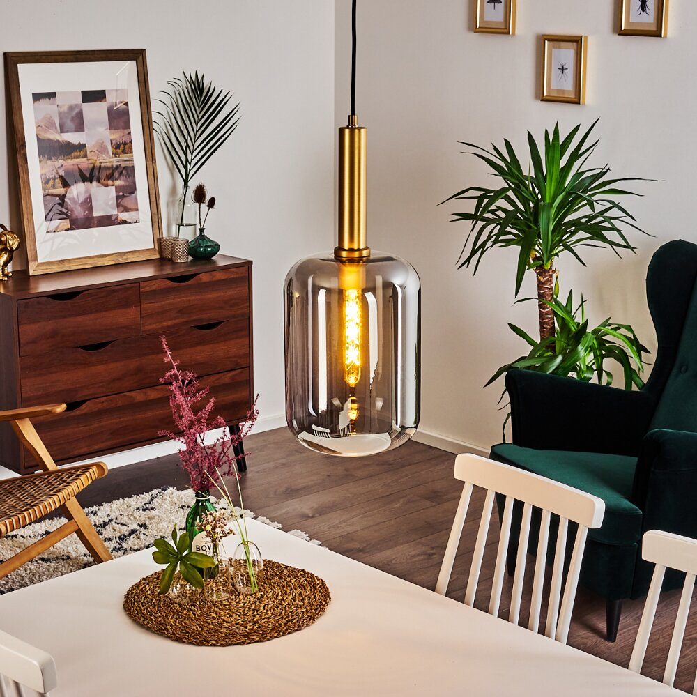 Maliali Pendellampa Grått, Mässing, 1-ljuskällor main product photo