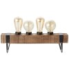 Brilliant Woodhill Bordslampa Trä mörkt, Svart, 4-ljuskällor