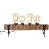 Brilliant Woodhill Bordslampa Trä mörkt, Svart, 4-ljuskällor