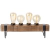 Brilliant Woodhill Bordslampa Trä mörkt, Svart, 4-ljuskällor