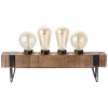 Brilliant Woodhill Bordslampa Trä mörkt, Svart, 4-ljuskällor