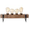 Brilliant Woodhill Bordslampa Trä mörkt, Svart, 4-ljuskällor