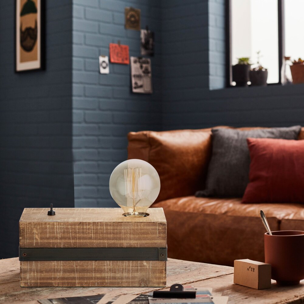 Brilliant Lampor Woodhill Bordslampa Trä mörkt, Svart, 1-ljuskällor main product photo
