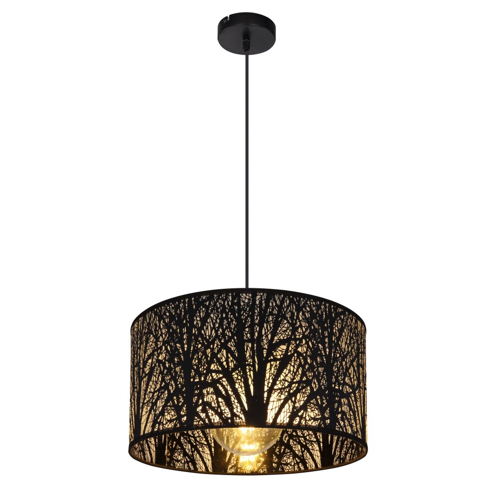 Globo BARZI Pendellampa, Pendelbelysning Svart, 1-ljuskällor main product photo
