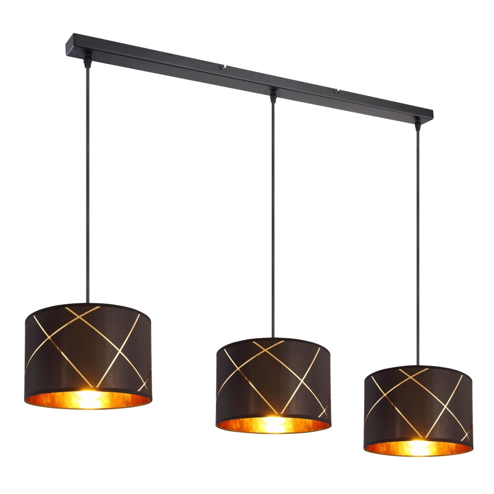 Globo BEMMO Pendelbelysning Svart, 3-ljuskällor main product photo
