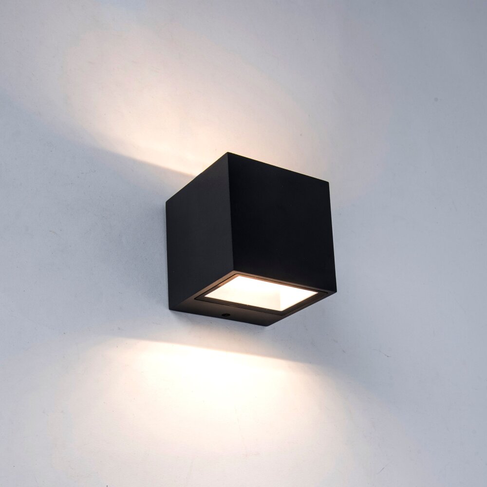 Lutec Lampor GEMINI vägglampa utomhus LED Svart, 2-ljuskällor main product photo