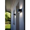 Lutec Lampor GEMINI vägglampa utomhus LED Svart, 2-ljuskällor