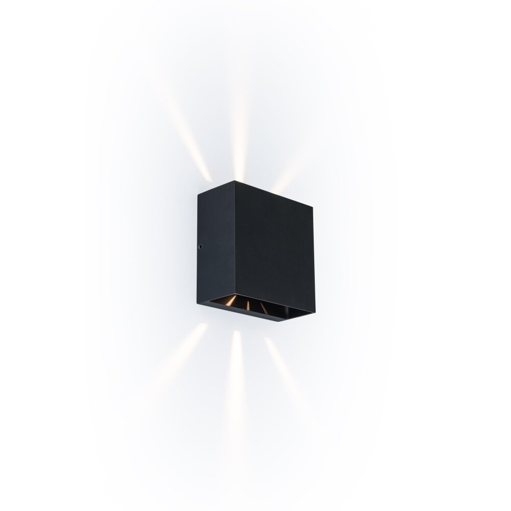 Lutec Lampor GEMINI vägglampa utomhus LED Svart, 2-ljuskällor main product photo
