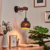 Imana Vägglampa Trä mörkt, Svart, 1-ljuskällor