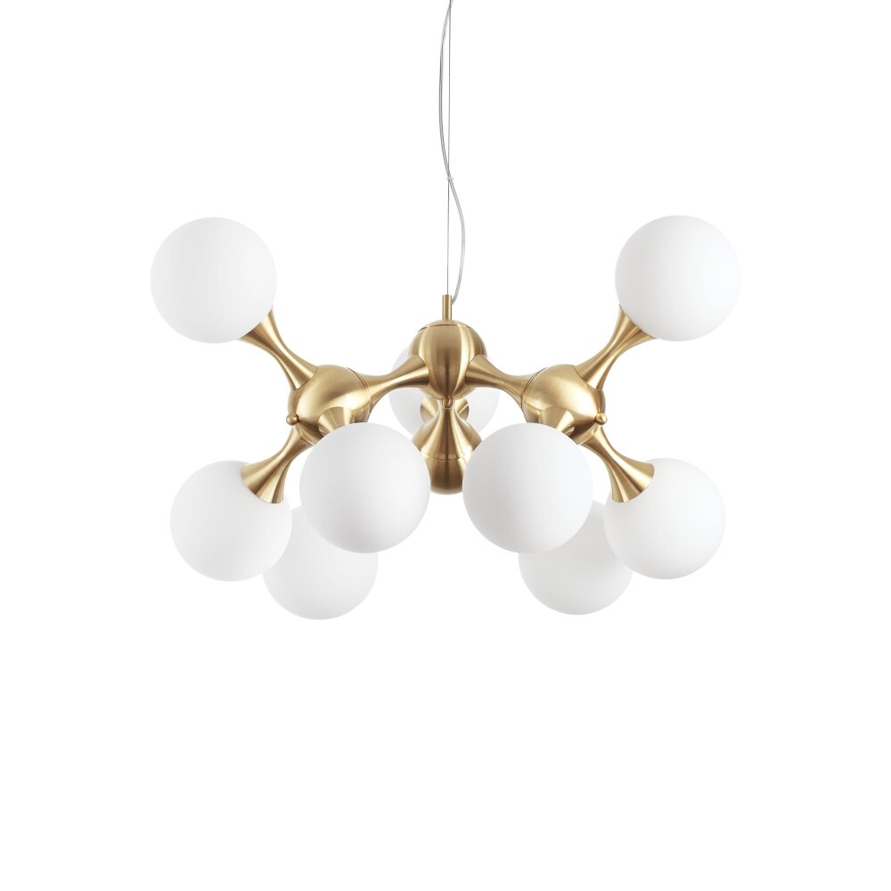 Ideallux NODI Pendelbelysning Mässing, 9-ljuskällor main product photo