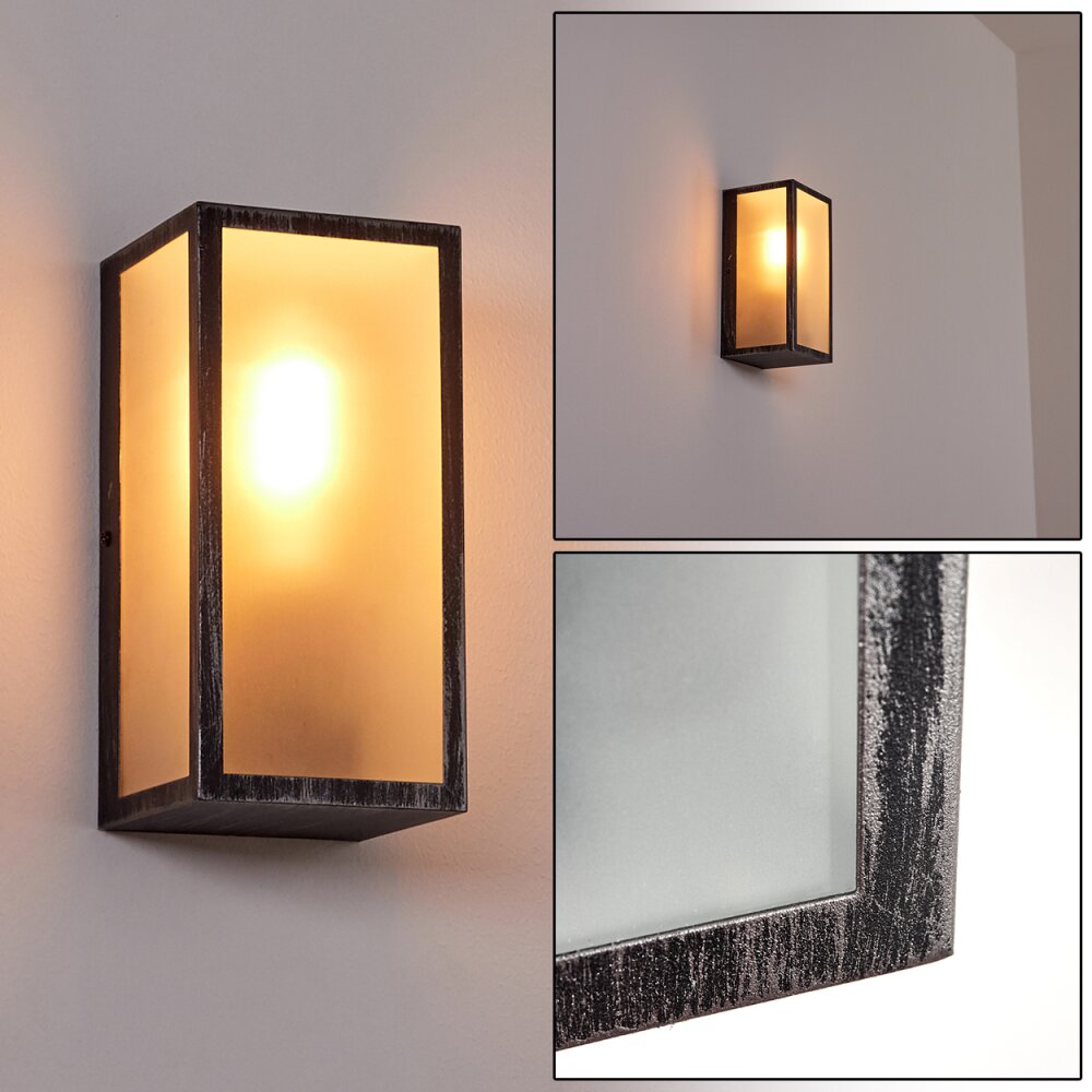 Hakkas vägglampa utomhus Svart, Silver, 1-ljuskällor main product photo
