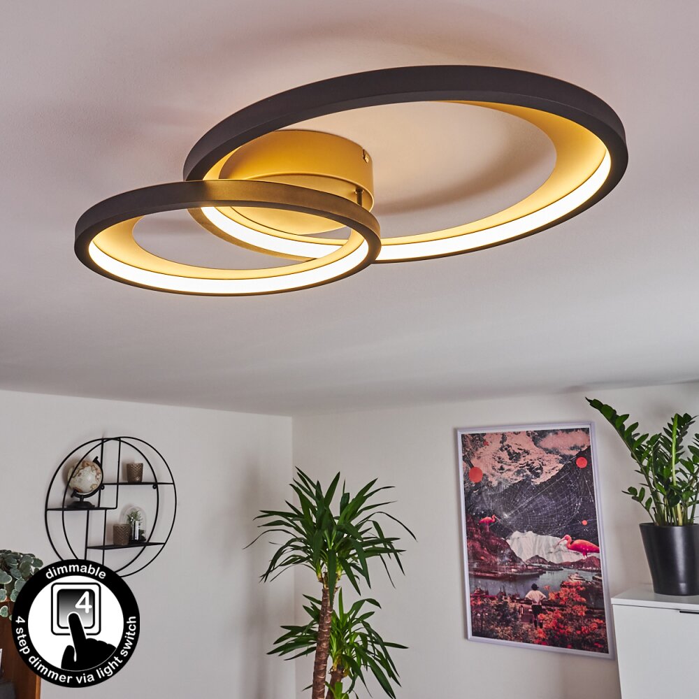 Baiyin Taklampa LED Guld, 1-ljuskällor main product photo