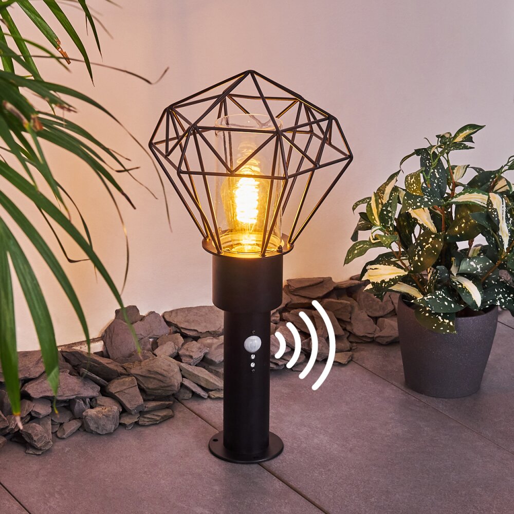 Solda gångvägslampa Svart, 1-ljuskällor, Rörelsedetektor main product photo