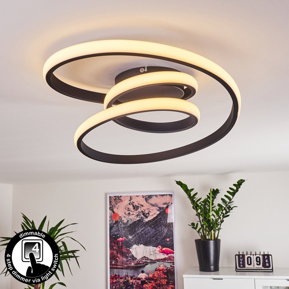 Ignal Taklampa LED Svart, 1-ljuskällor main product photo