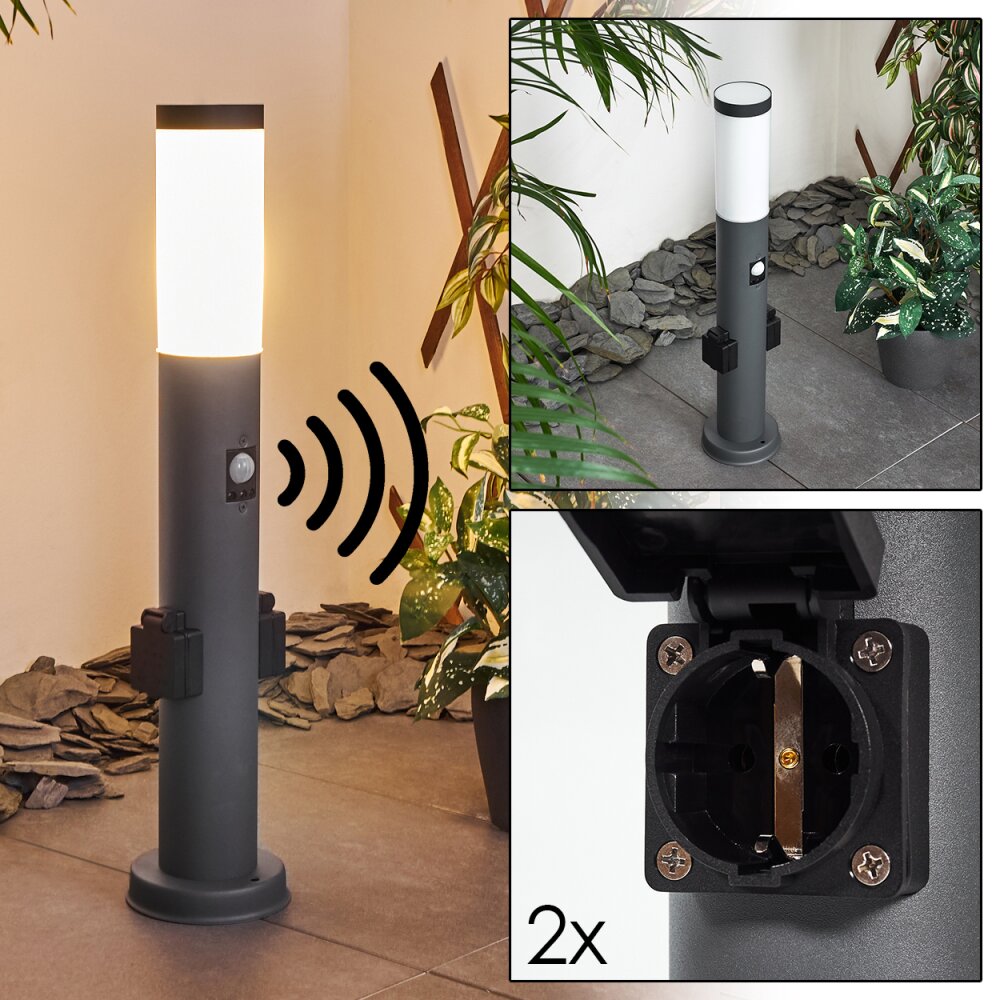 Gaborone gångvägslampa Antracit, 1-ljuskällor, Rörelsedetektor main product photo