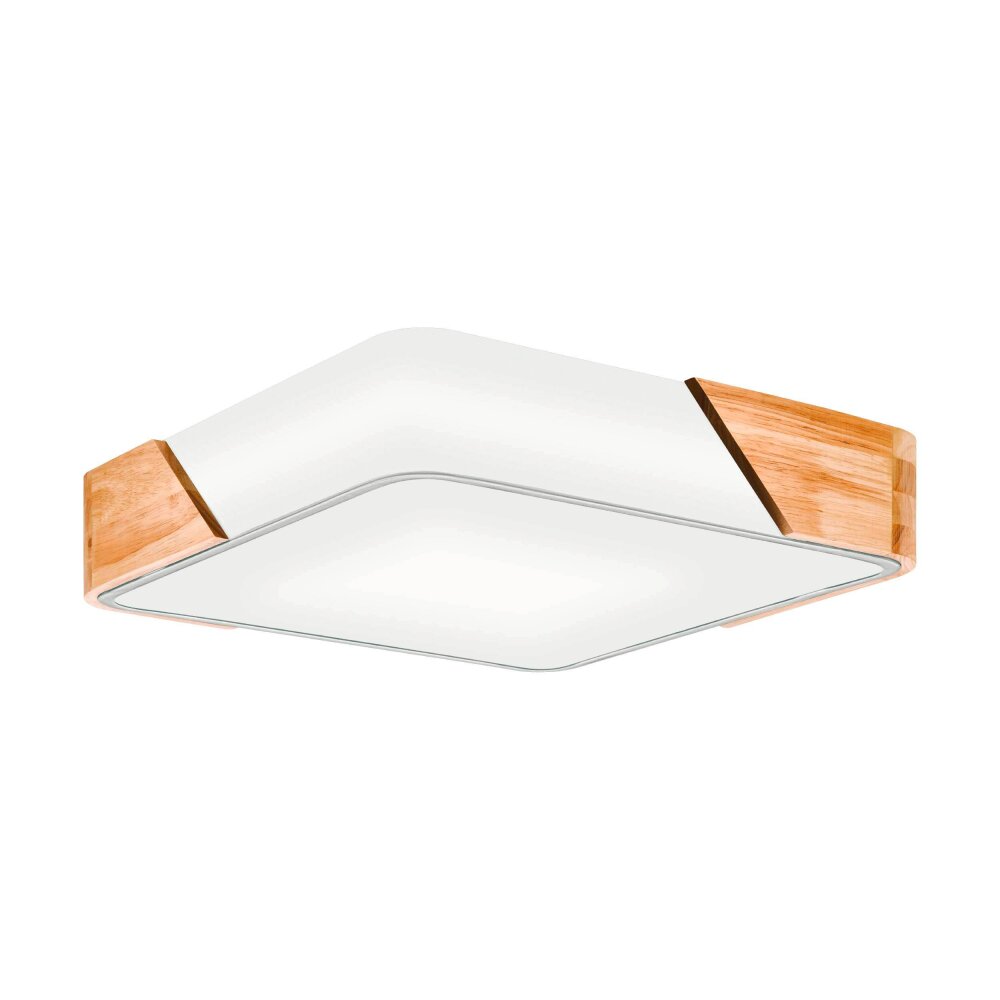 Eglo Lampor GRIMALDINO Taklampa Trä ljus, Vit, 2-ljuskällor main product photo