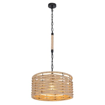 Globo HALIA Pendellampa Naturfärger, Svart, 1-ljuskällor