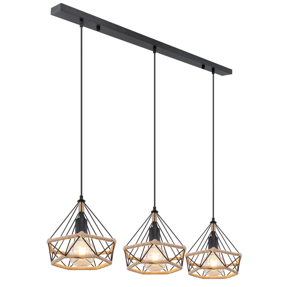 Globo ULLEU Pendellampa Svart, 3-ljuskällor main product photo