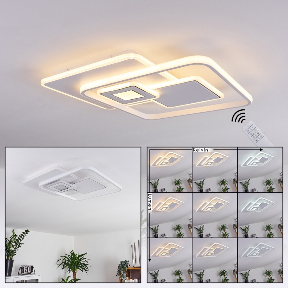 Panchita Taklampa LED Vit, 1-ljuskällor, Fjärrkontroll main product photo