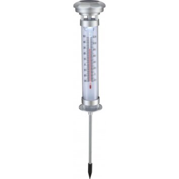 Globo SOLAR Solcellslampa, gångvägslampa LED Silver, 1-ljuskällor