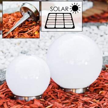 Abrela kullampa LED Färg i rostfritt stål, 2-ljuskällor
