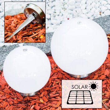 Abrela kullampa LED Färg i rostfritt stål, 2-ljuskällor