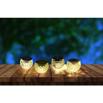 Globo 1 dekorativ belysning, Solcellslampa, Bordslampa LED Svart, 1-ljuskällor