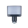 Lutec Lampor SUNSHINE vägglampa utomhus, Vägglampa LED Antracit, 1-ljuskällor, Rörelsedetektor