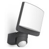 Lutec Lampor SUNSHINE vägglampa utomhus, Vägglampa LED Antracit, 1-ljuskällor, Rörelsedetektor