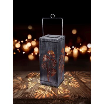 Globo REX dekorativ belysning, lykta, Solcellslampa LED Silver, 1-ljuskällor