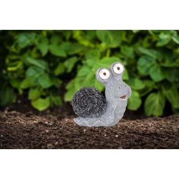 Globo SCHNECKE dekorativ belysning, Solcellsfigur LED Grått, 2-ljuskällor Globo SCHNECKE dekorativ belysning, Solcellsfigur LED Grått, 2-ljuskällor